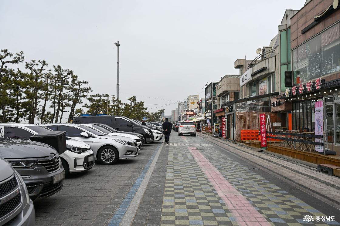 대천해수욕장 주차장의 모습