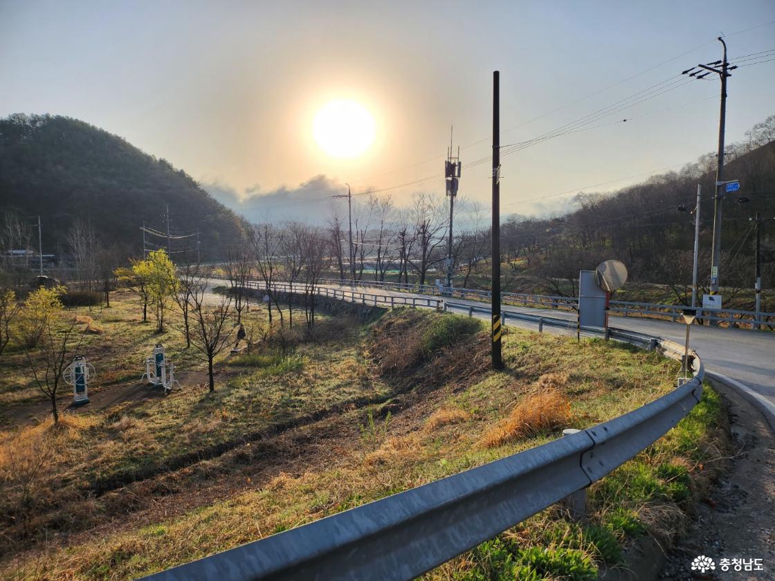정안면 운궁리에서 쌍달리, 고성리로 향하는 길